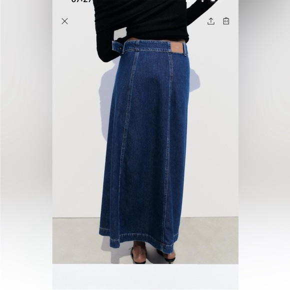 Zara Side Buckle Midi Skirt - Picture 5 of 6